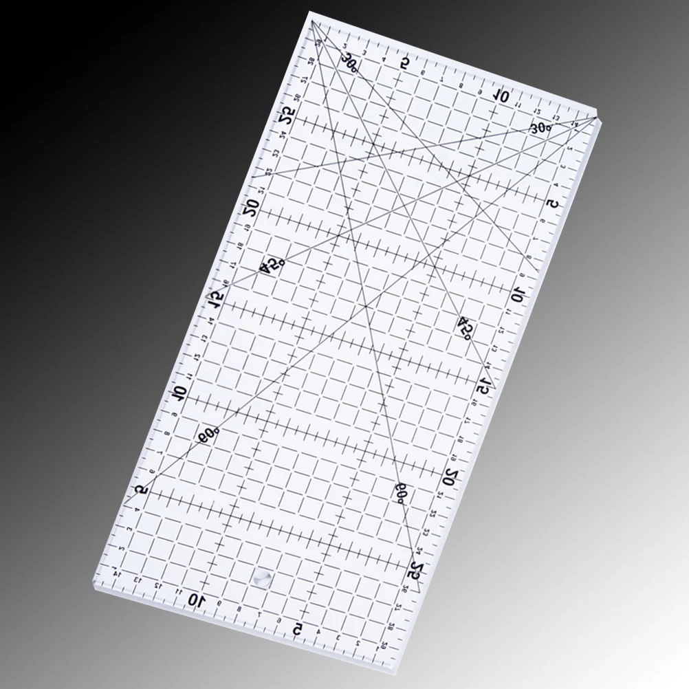

Ruler Acrylic Cutting Sewing Rulers Quilting Square Grid Patchwork Quilters Fabric Making Line Templates Clear Centering