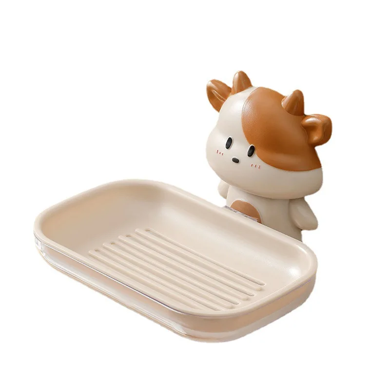 

Soap Dish for Bathroom Accessories Set Suction Cup Soap Dish With Drain Water Bath Box Home Supplies Sets Wall Organizer Storage