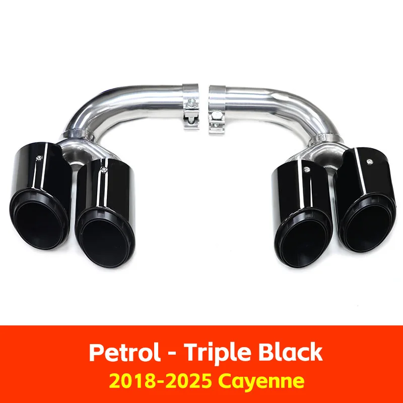 

Четырехъядерный наконечник выхлопной системы для Porsche Cayenne 9Y0 SUV 3,0, гибридный наконечник бензинового глушителя, наконечники насадки выхлопной системы выхлопной системы от 2018 до 2025 года