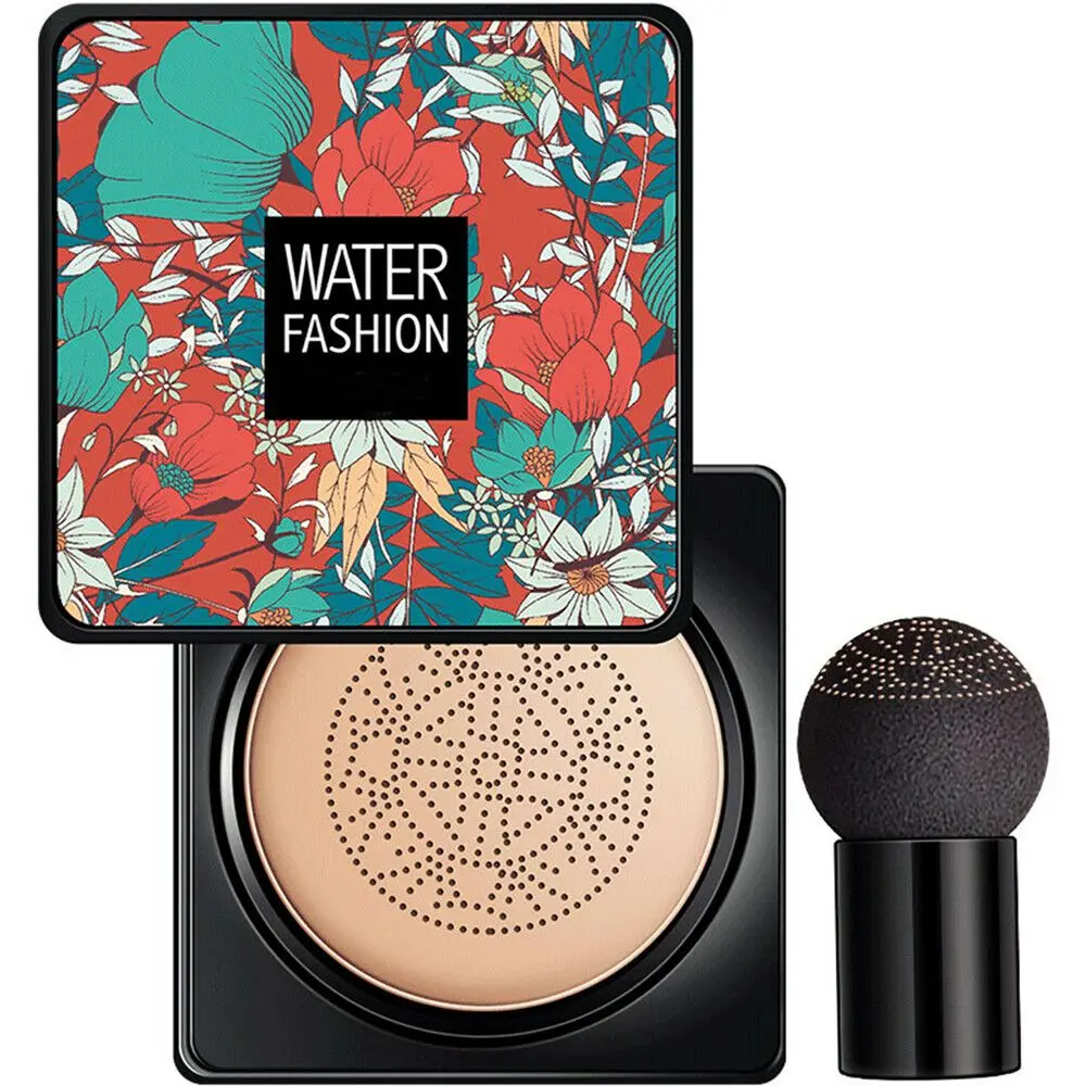 

Women Brightening Concealer Longlasting Foundation Air Cushion BB Cream Face Makeup With Mushroom Puff Sponge
