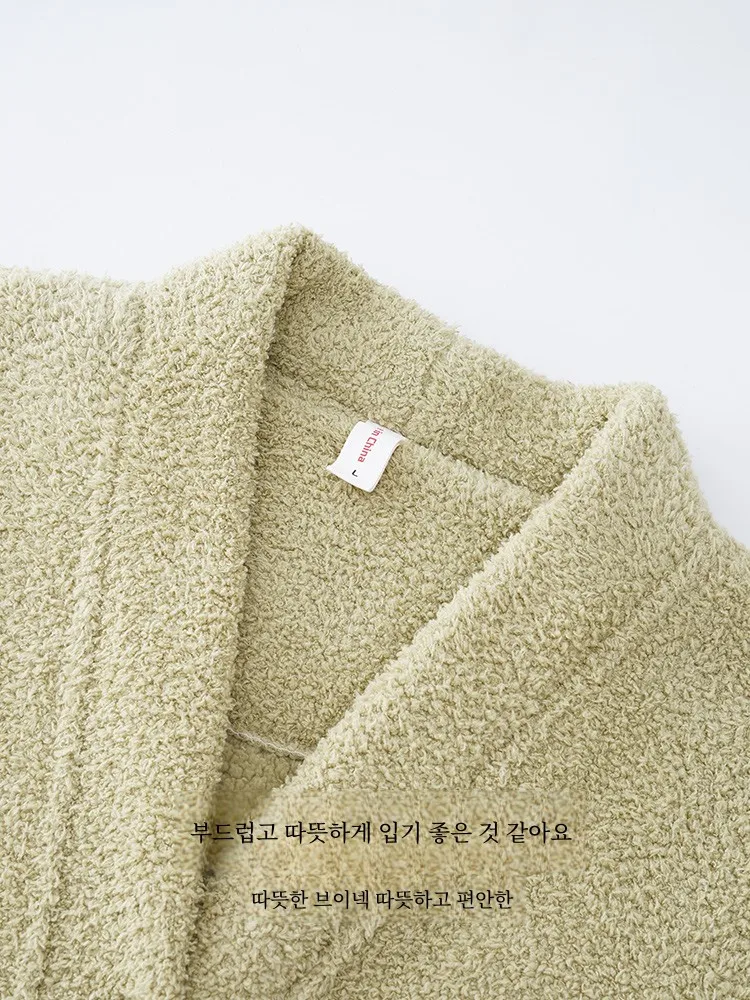 Древние и современные женские пижамы осенне-зимние фланелевые полуутолщенные