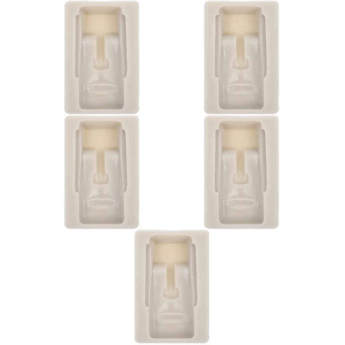 

5pcs Island Moai Stone Chocolate Candy Household Biscuit Mold Silicone Mold