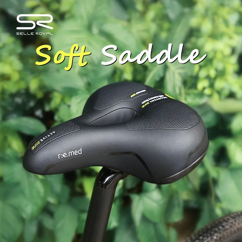 

SR Bicycle Saddle Comfortable Men Women Soft MTB Road Bike Seat for Sport Off-road Casual Shockproof Cycling Hollow Foam Saddle