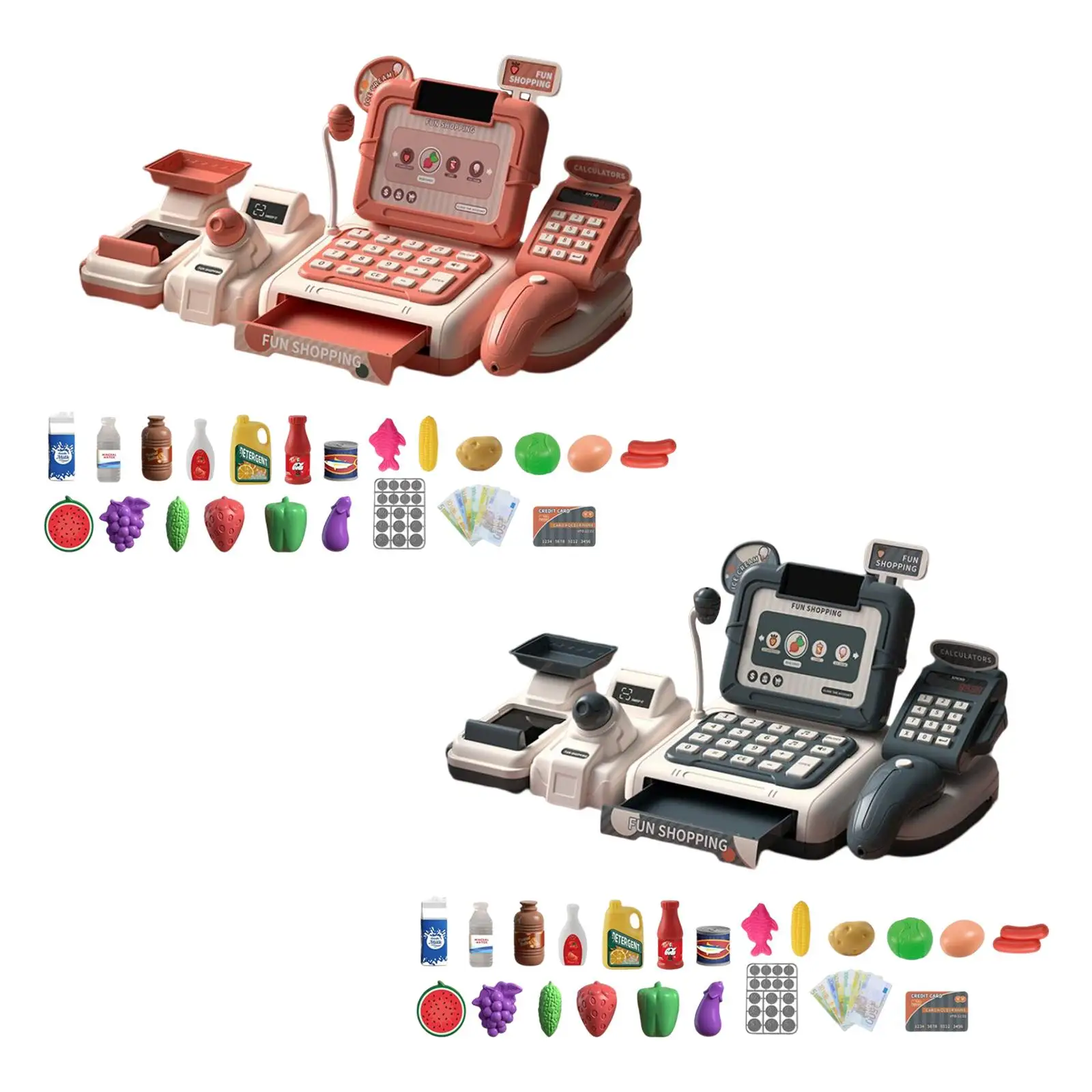 

Supermarket Store Toys Cash Register Grocery Item Supermarket Cash Register Play House for Toddlers Gifts