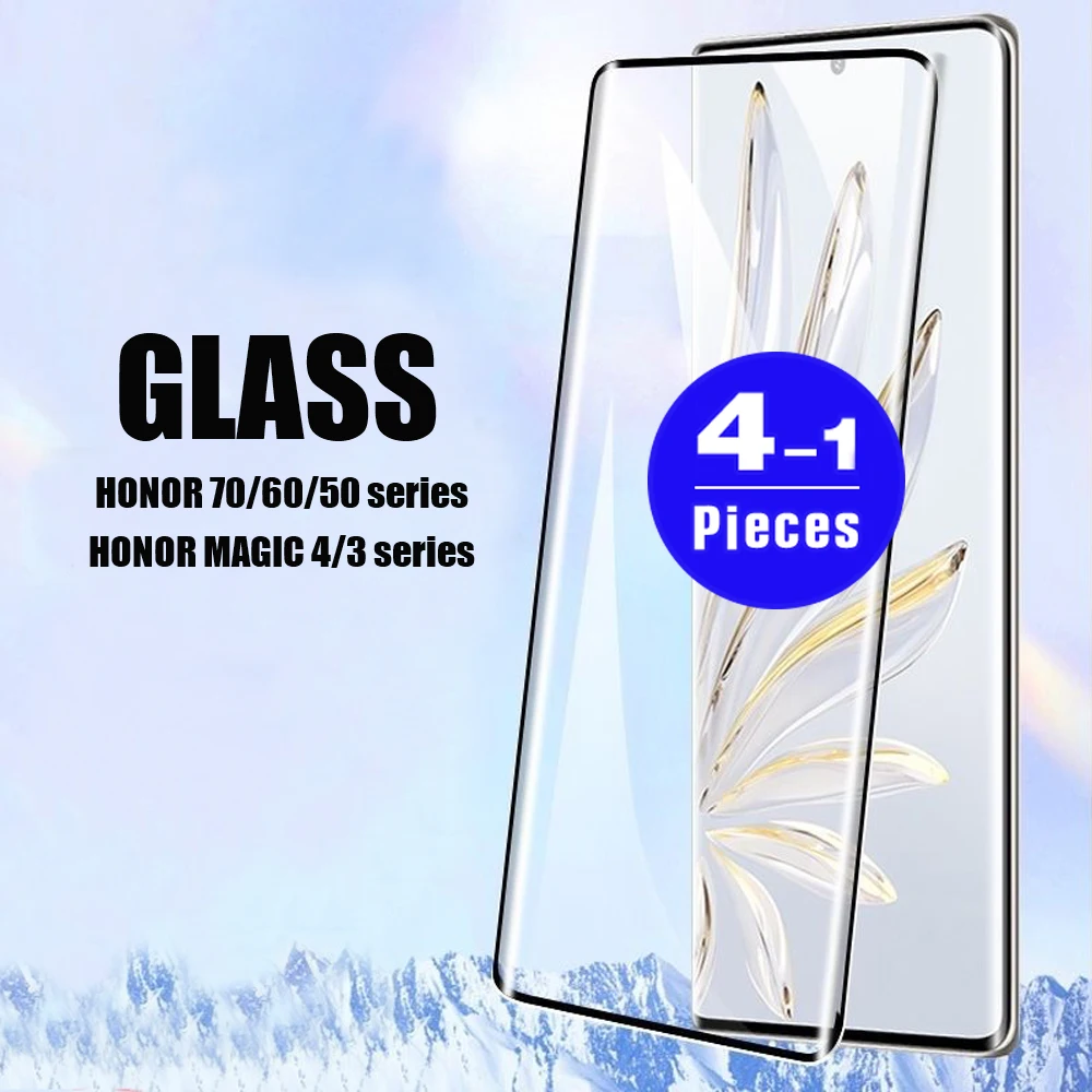 1-4 шт., защитная пленка для экрана телефона Honor 70 pro plus 60 SE 50 lite, закаленное стекло magic 4 3, защитная пленка, HD Стекло для смартфона