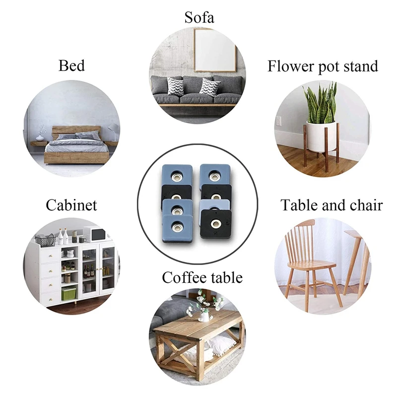 20 шт. мебельные ползунки для ковров PTF направляющие ввинчивающиеся квадратные