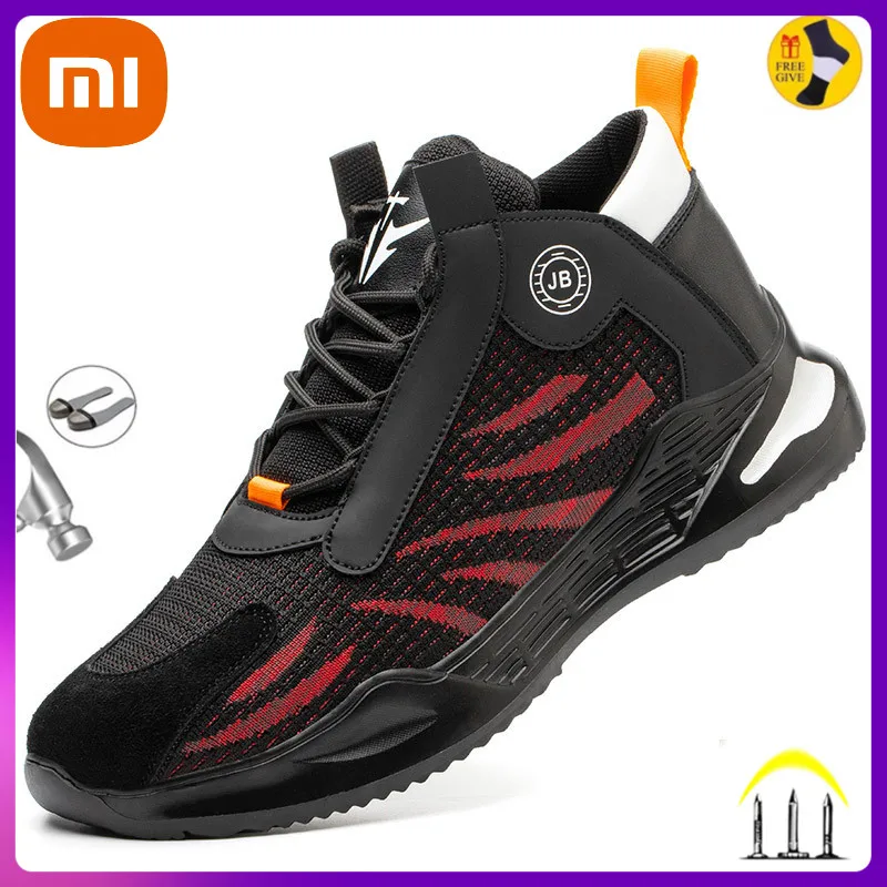 

Xiaomi Breathable Male Steel Toe Work Shoes Puncture-Proof Safety Shoes Man Work Sneakers Indestructible Safety Boots Male