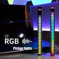 2pcs rbg led strip light app control rechargeable 32led music rhythm night lights room decoration voice control ambient lamp