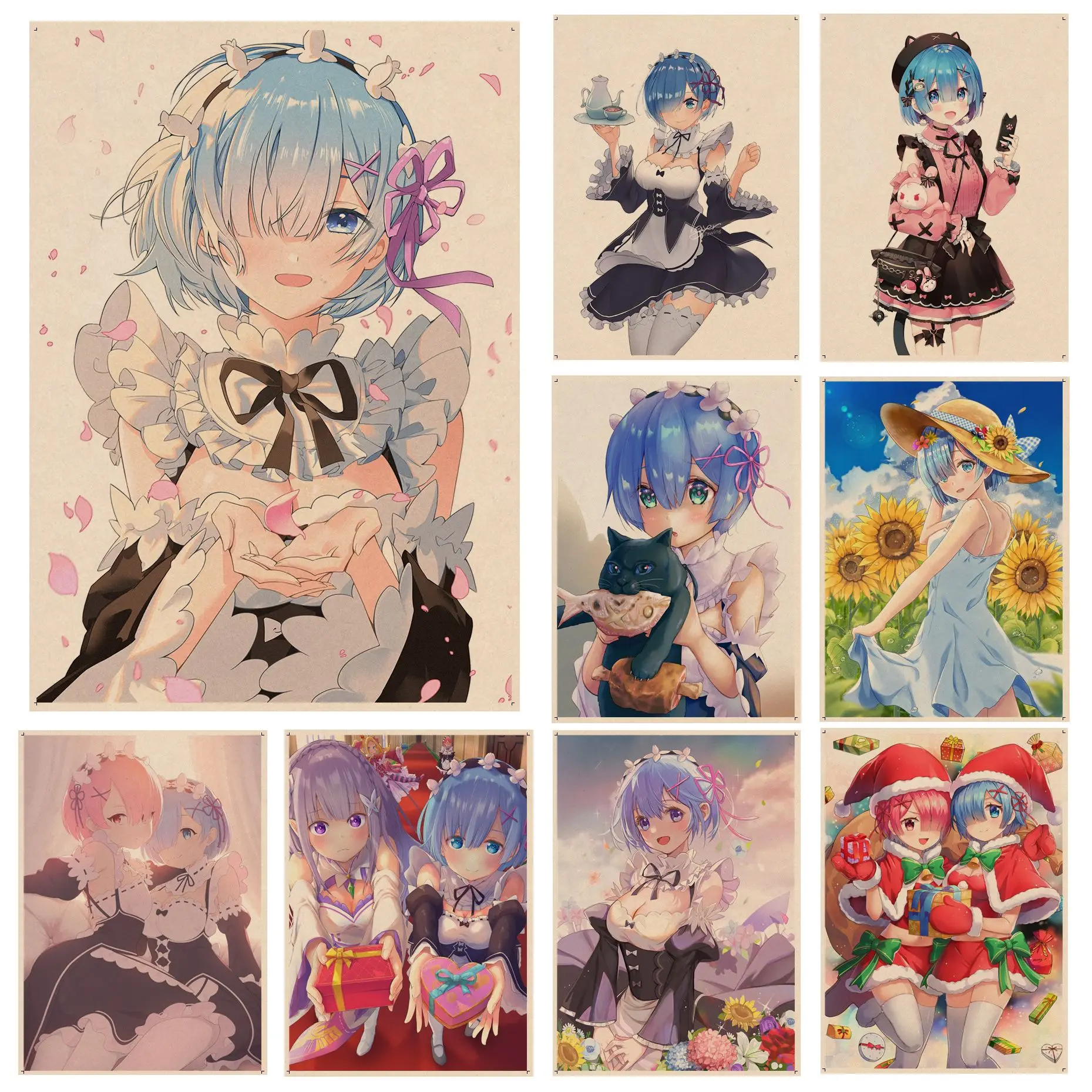 

Re:Zero Movie Posters Vintage Room Bar Cafe Decor Nordic home decor