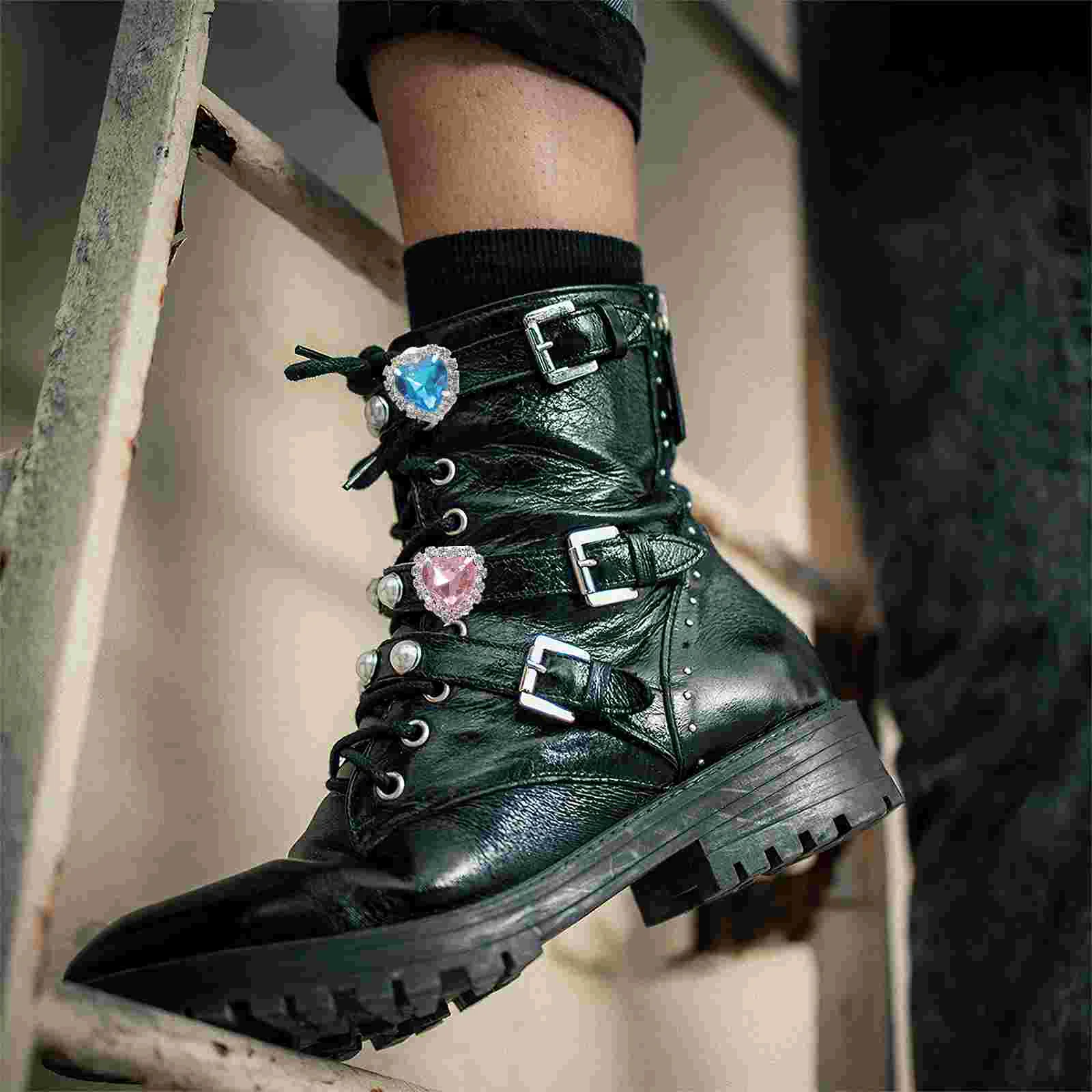 

12 Pcs Accessories Shoe Buckle Miss Ornaments Charms Jewelry Making Glass DIY