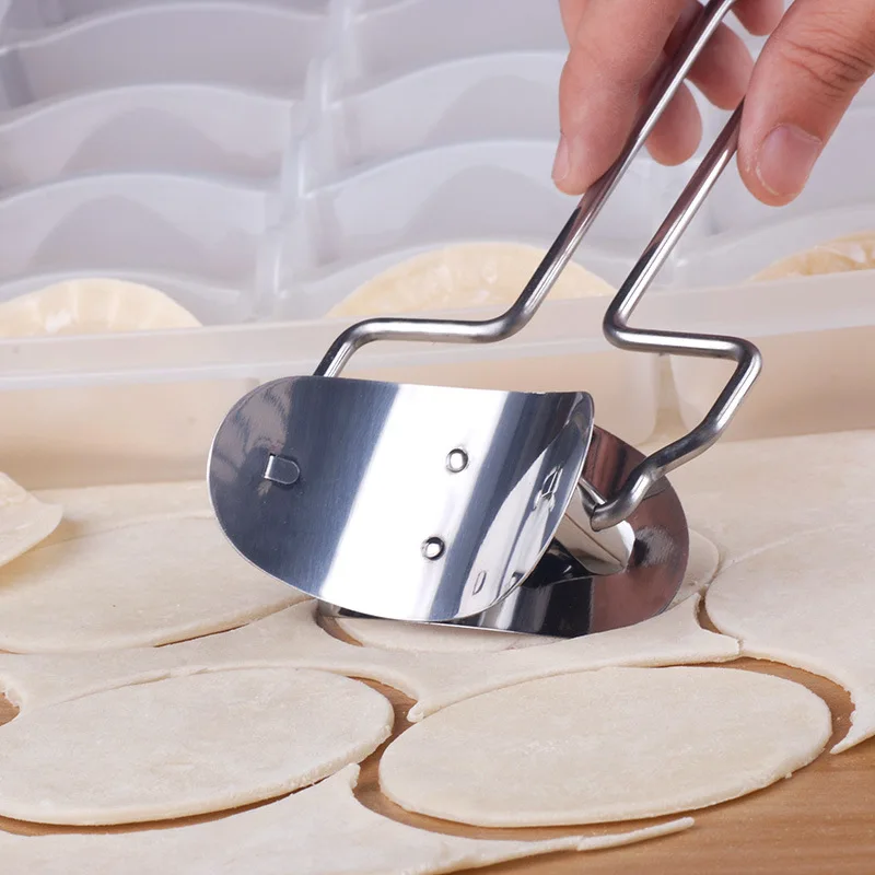

7CM Stainless Steel Dumpling Machine and Cutting Blade Dough for Home Kitchen Dough Round Roller Machine Dumpling Skin Mold