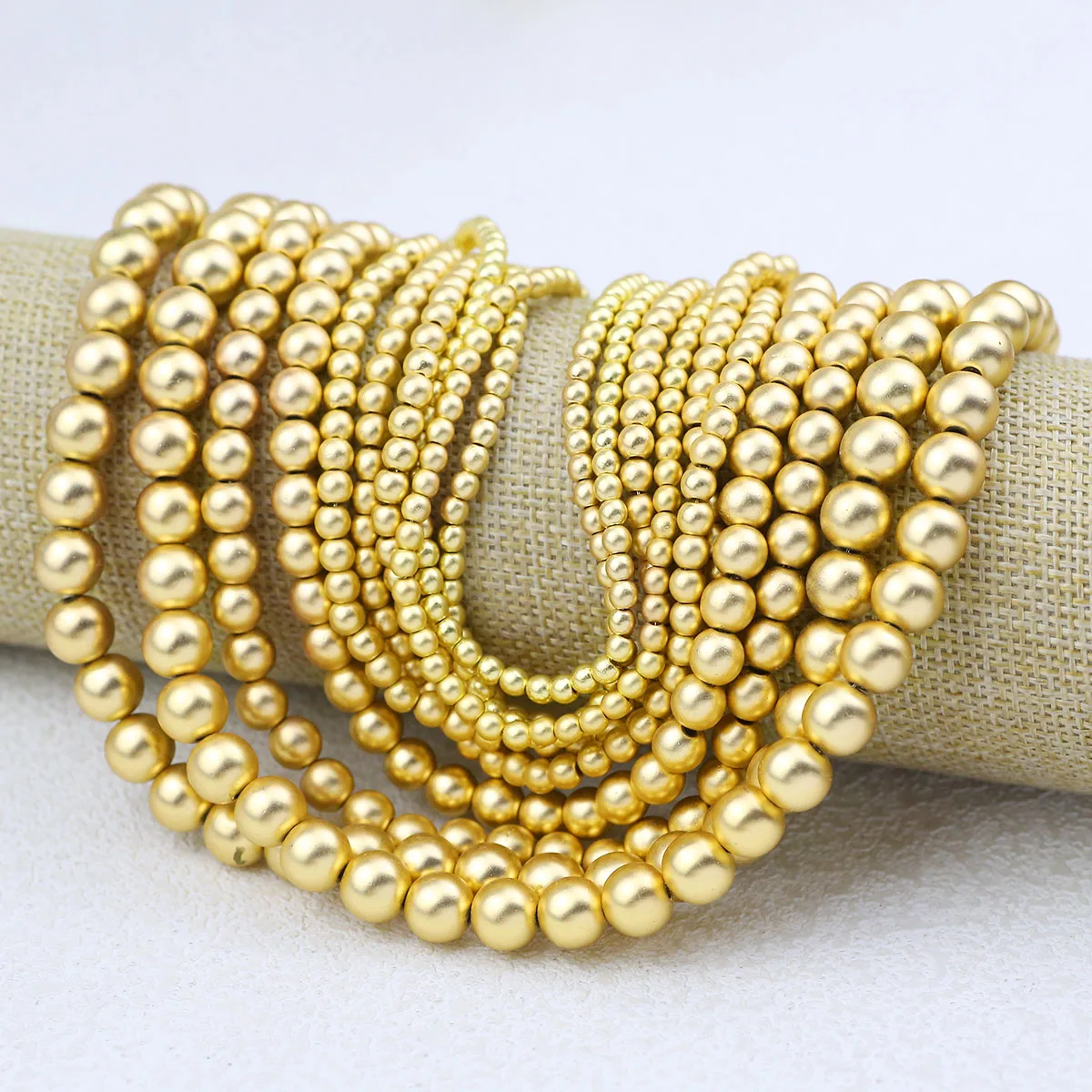 2/3/4/6/8/10 мм матовый 18 К цвет гематит круглый камень свободные бусины для