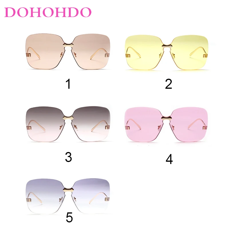 Солнечные очки DOHOHDO без оправы для мужчин и женщин роскошные солнцезащитные
