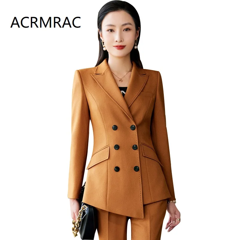 

Women Autumn suits jacket pants Office women pants suits woman set suits 9907