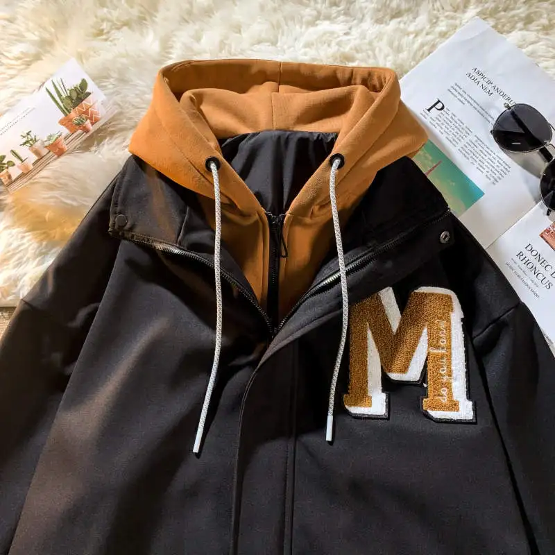 Мужская трендовая ветровка с вышивкой весна-осень 2022 американское Ретро пальто