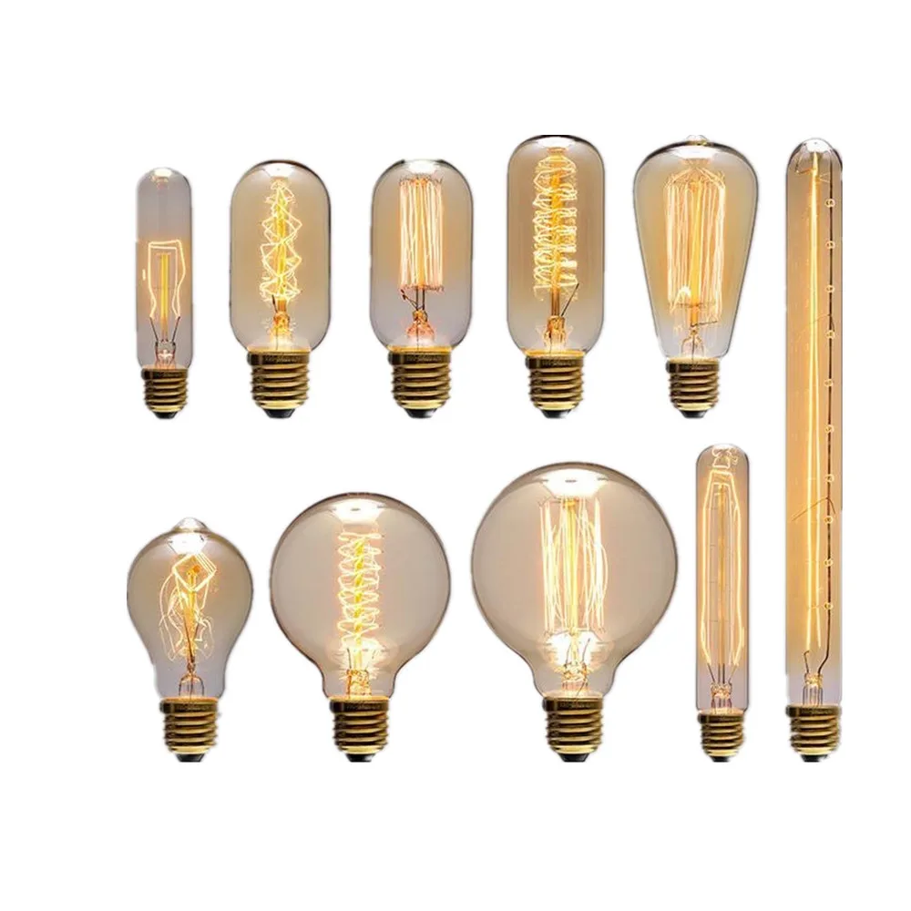 

Edison Bulb E27 40W 60W 220V A60 BT53 ST64 A19 T45 ST48 Filament Incandescent Light Ampoule Vintage Lamp For Decor Christmas
