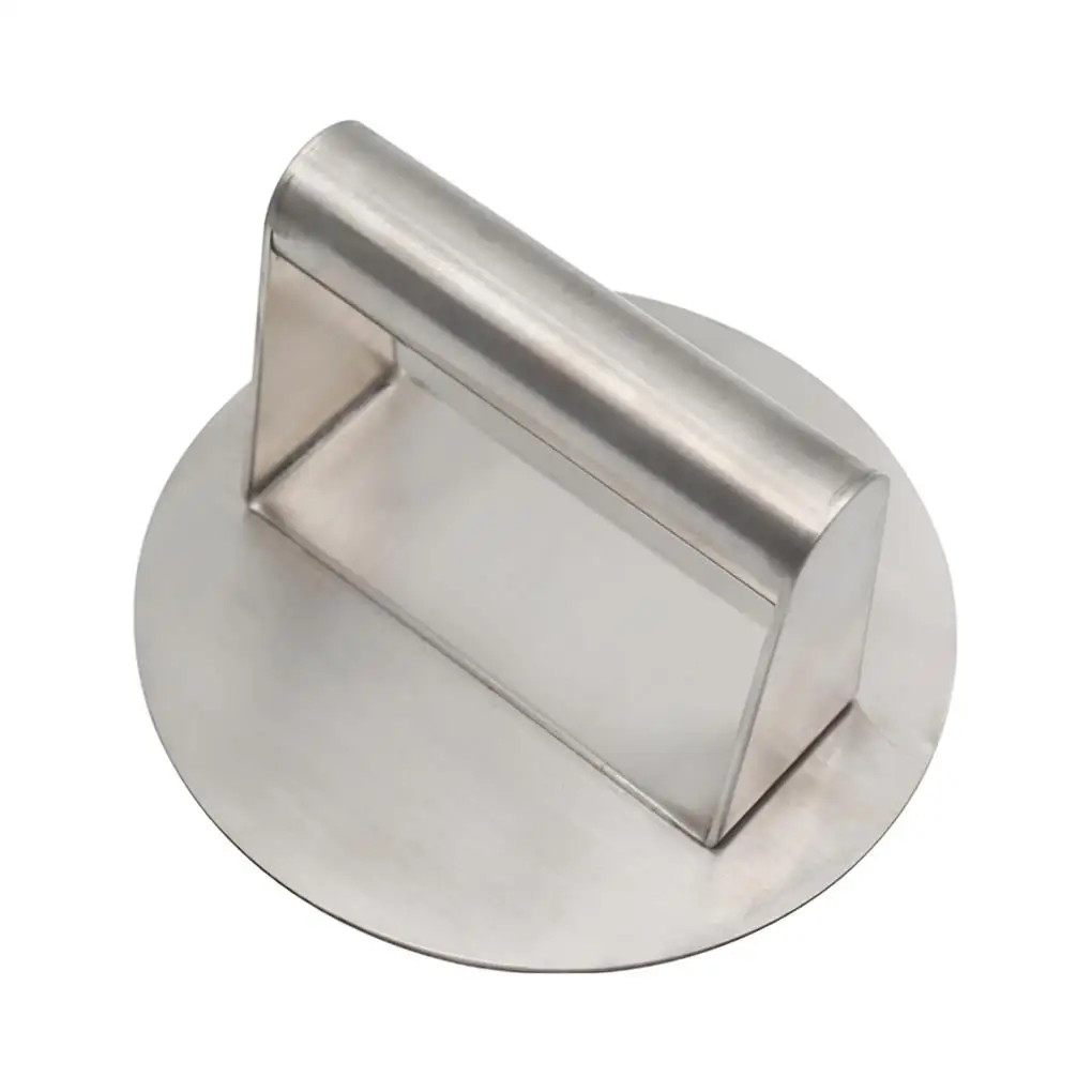 

Stainless Steel Burger Press Widely Used Round Meat Smasher Heat Resistant Grill Press for Home Kitchen Cooking Outdoor Barbecue