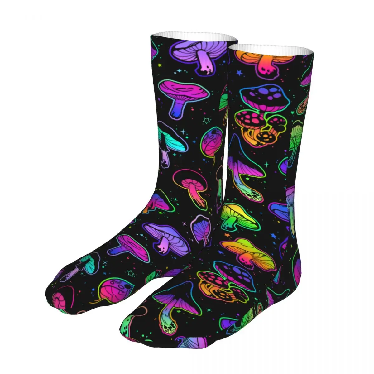 

New Socks Men's Women's Hip Hop Bright Psychedelic Mushrooms Socks High Quality Socks Spring Summer Autumn Winter