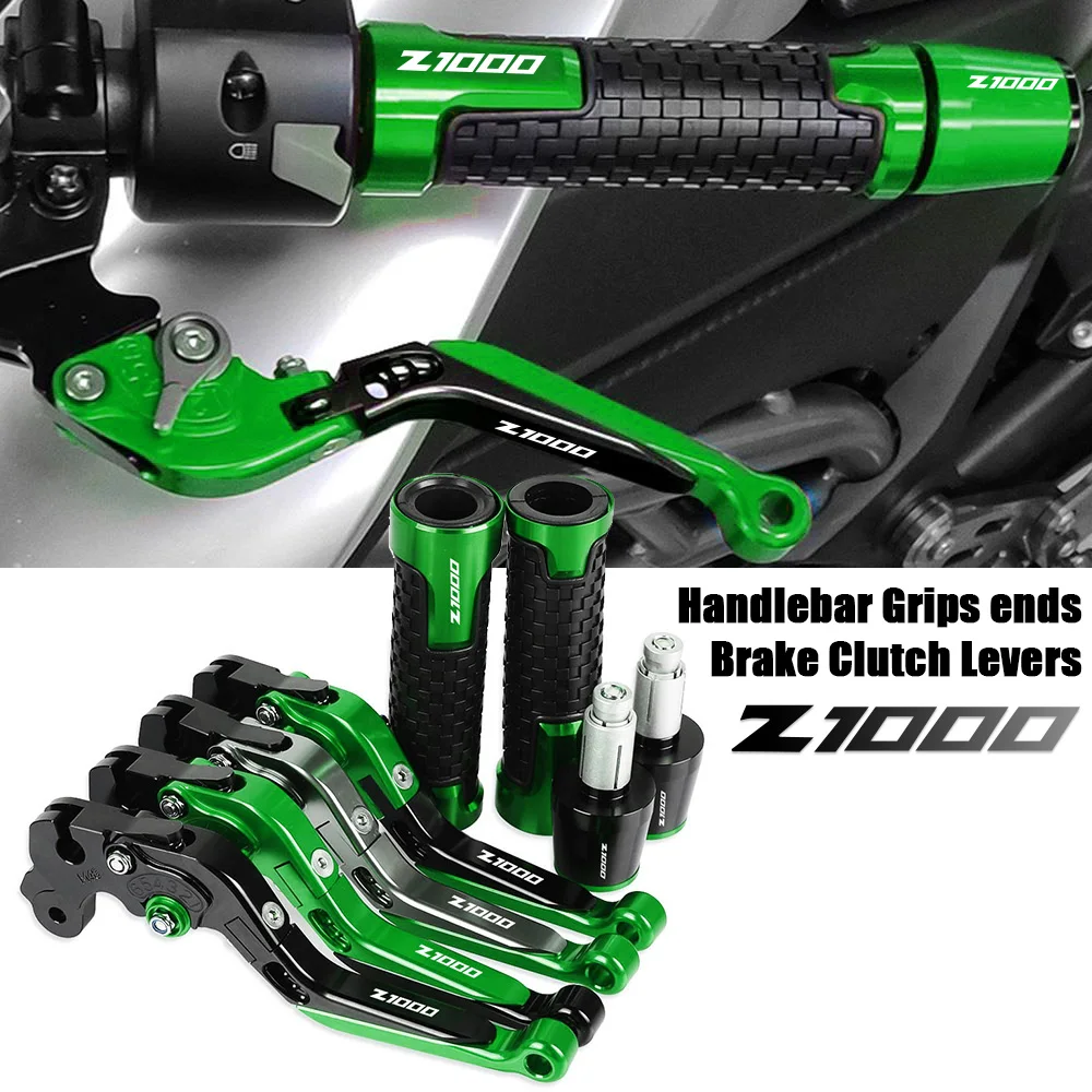 

For KAWASAKI Z1000 2003 2004 2005 2006 CNC adjustable Folding Extendable Brake Clutch Levers Handlebar Hand Grips ends