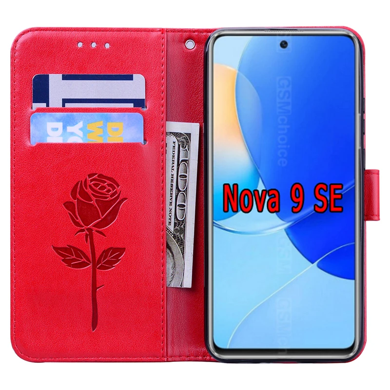 cover for huawei nova 9 se case flip leather magnetic card stand wallet phone hoesje etui book for huawei jln a00 nova 9se case free global shipping