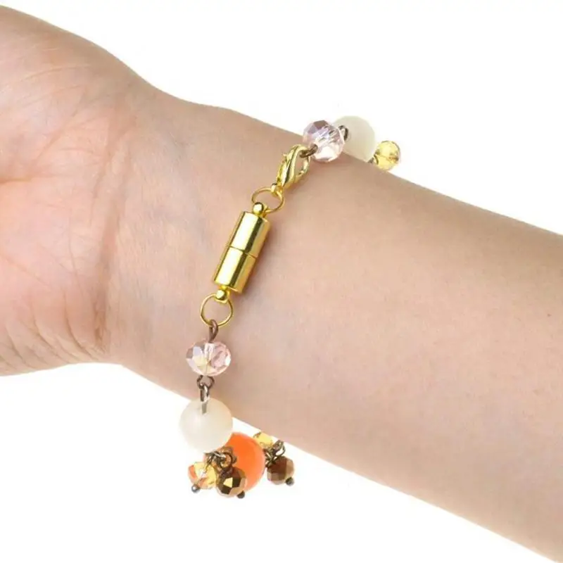 

Cylinder Magnetic Bracelet Clasp Fasteners Buckles Closed Beading Clasps DIY Leather Jewelry Bracelet Jewelry Necklace Connector