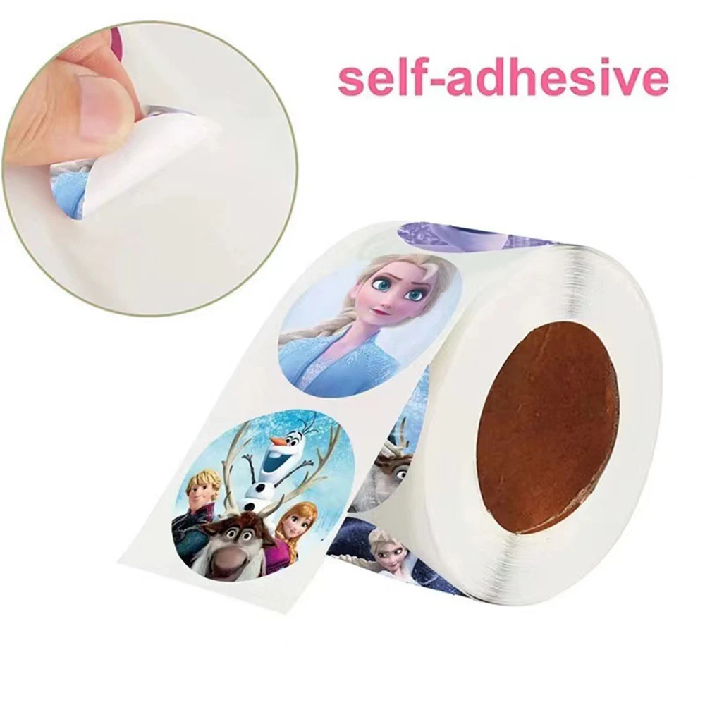 500 шт./рулон наклейки из фильма Диснея Холодное сердце Эльза милый мультфильм