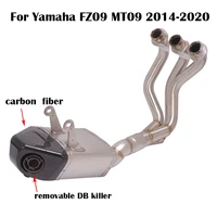 for yamaha fz09 mt09 2014 2020 stainless steel motorcycle full exhaust system header connect link pipe escape with db killer