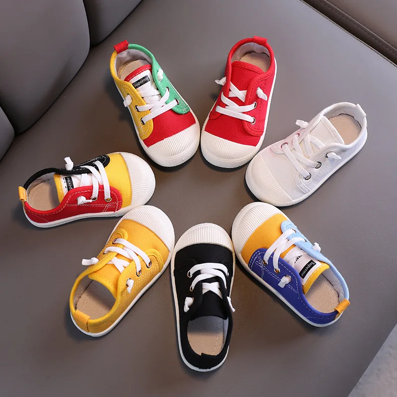 Children's Canvas Shoes For Boys Baby Sneakers Girls  2022 New Spring Kindergarten Indoor Shoes Kids Casual Running Sport Shoes