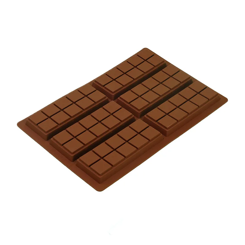 

Rectangular Chocolate Mold 6 Holes Edible Silicon Handmade Child Dessert Candy Biscuit Baking Tool Home Cake Mould Bakeware