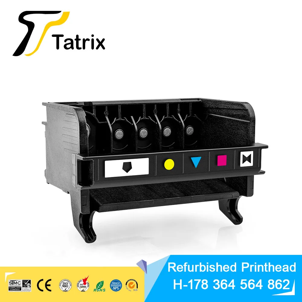 Tatrix 178 364 564 862 CN642A Refurbished Printhead 5-Slot For HP B8550 C309a/g/n C310a/b/c C510a C6324 C6340 5520 7510 C311a