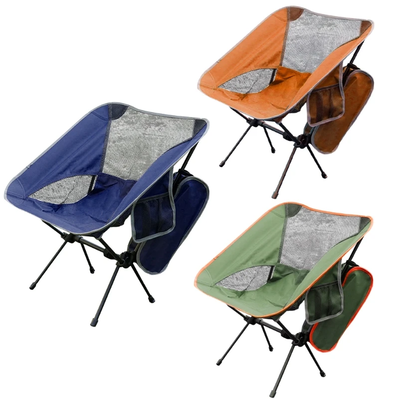 

Portable Camping Chair Lightweight Folding Backpacking Chairs Compact Heavy Duty for Camp Hiking Beach Picnic with Carry Bag