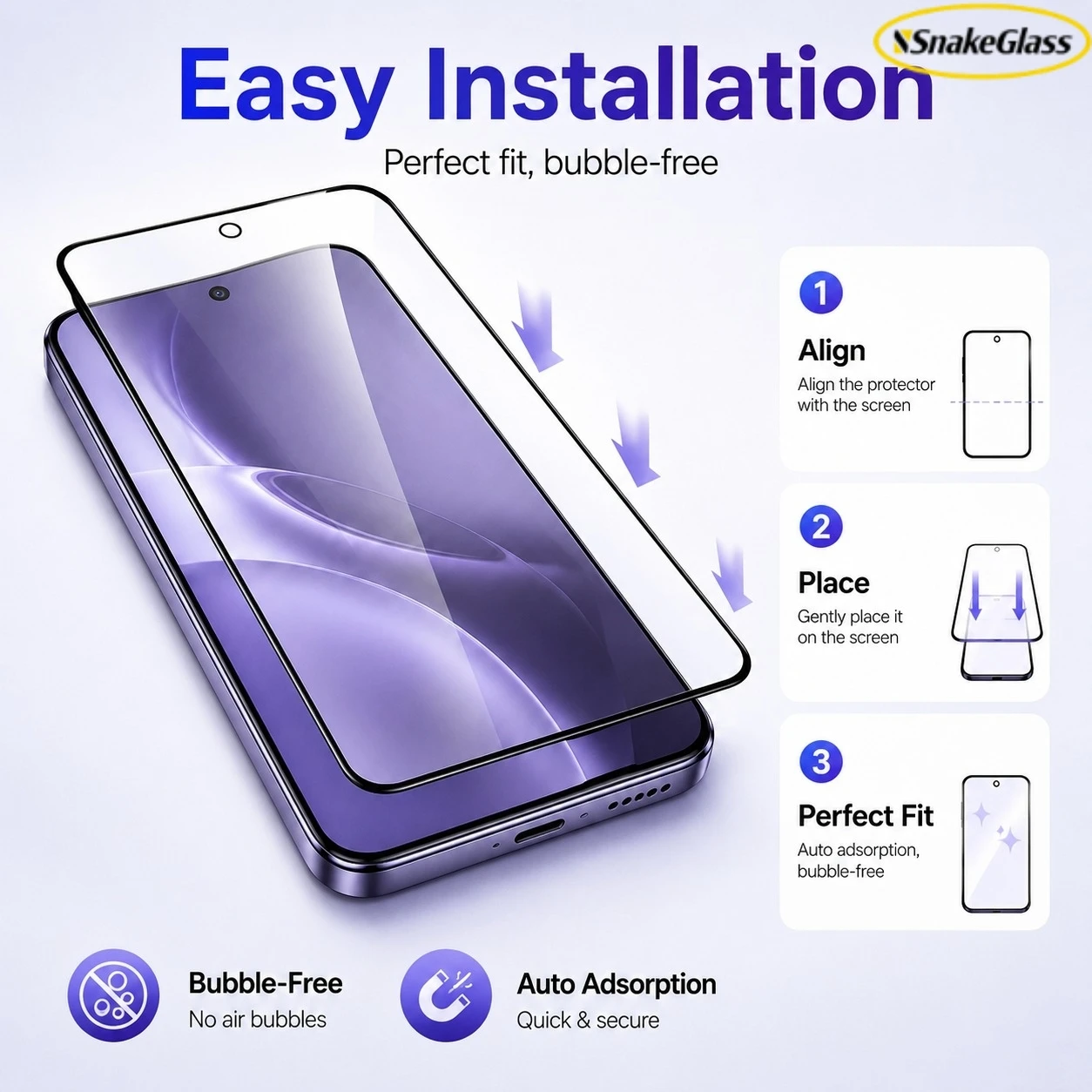 2 шт. для Vivo X300 Pro X200 X100Ultra X90S X80 X70Pro+ X60Pro: Защитное стекло для экрана, устойчивое к царапинам, HD-покрытие для телефона (art.: 3920db04865dd) - 3920db04865dd