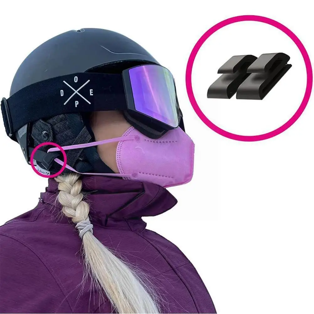 

Multipurpose Ski Helmet Holder Plastic Helmet Clip Easy Mounting For Outdoor Cycling Skiing Climbing Sports G9h8