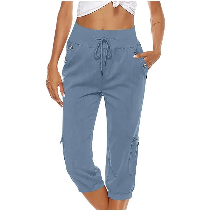 

Autumn Casual Loose Pants Streetwear Fashion Pants Vintage Work Drawstring Cargo Pants Solid Trousers Joggers Pantalon 27782