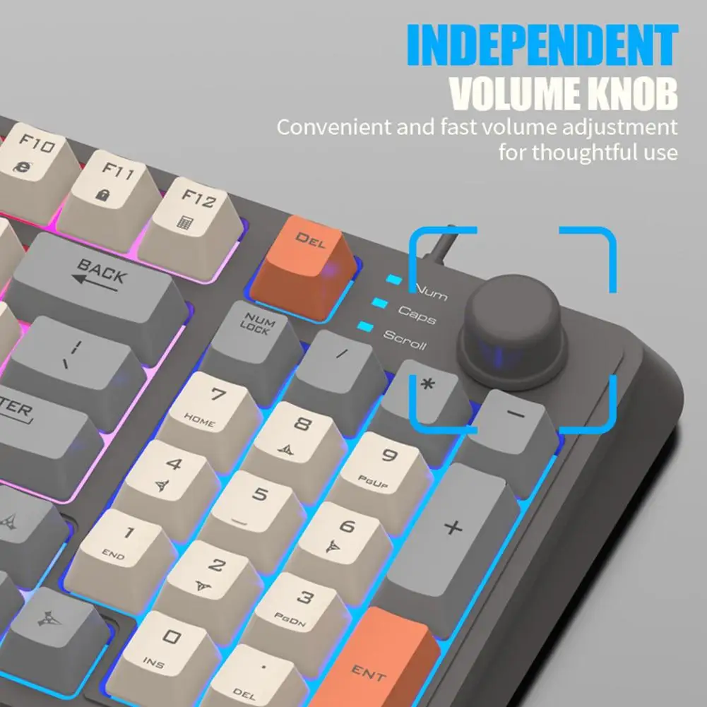 Механическая Проводная компактная клавиатура для ПК с цифрами 94 клавиши игровая