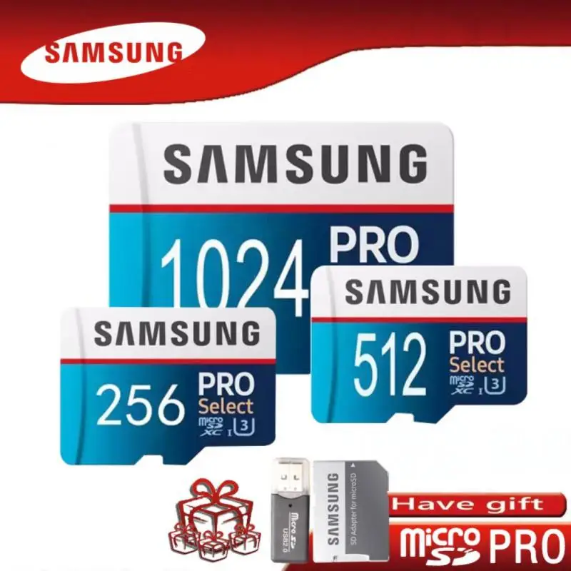 

Original Samsung Micro SD Card PRO Endurance Memory Card 128GB 64GB 256GB 512GB SDXC Class 10 UHS-I High Speed Microsd TF Card