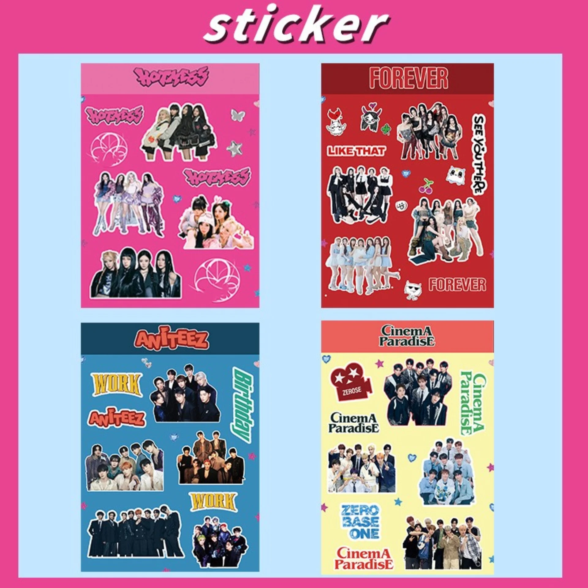 Kpop наклейка Ateez Babymonster ZB1 концертный самоклеящийся чемодан DIY наклейки на чашки