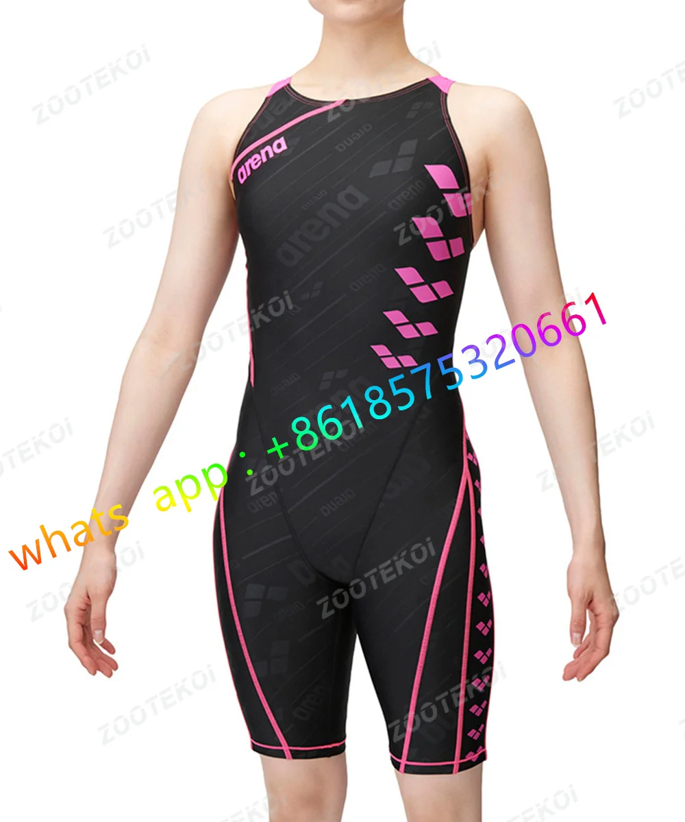 Triathlon Versatile Training Swim Suit Women Open Water Pro Team Knee Length Bodysuit Swimsuit Sports Race Bathing Suit Swimwear