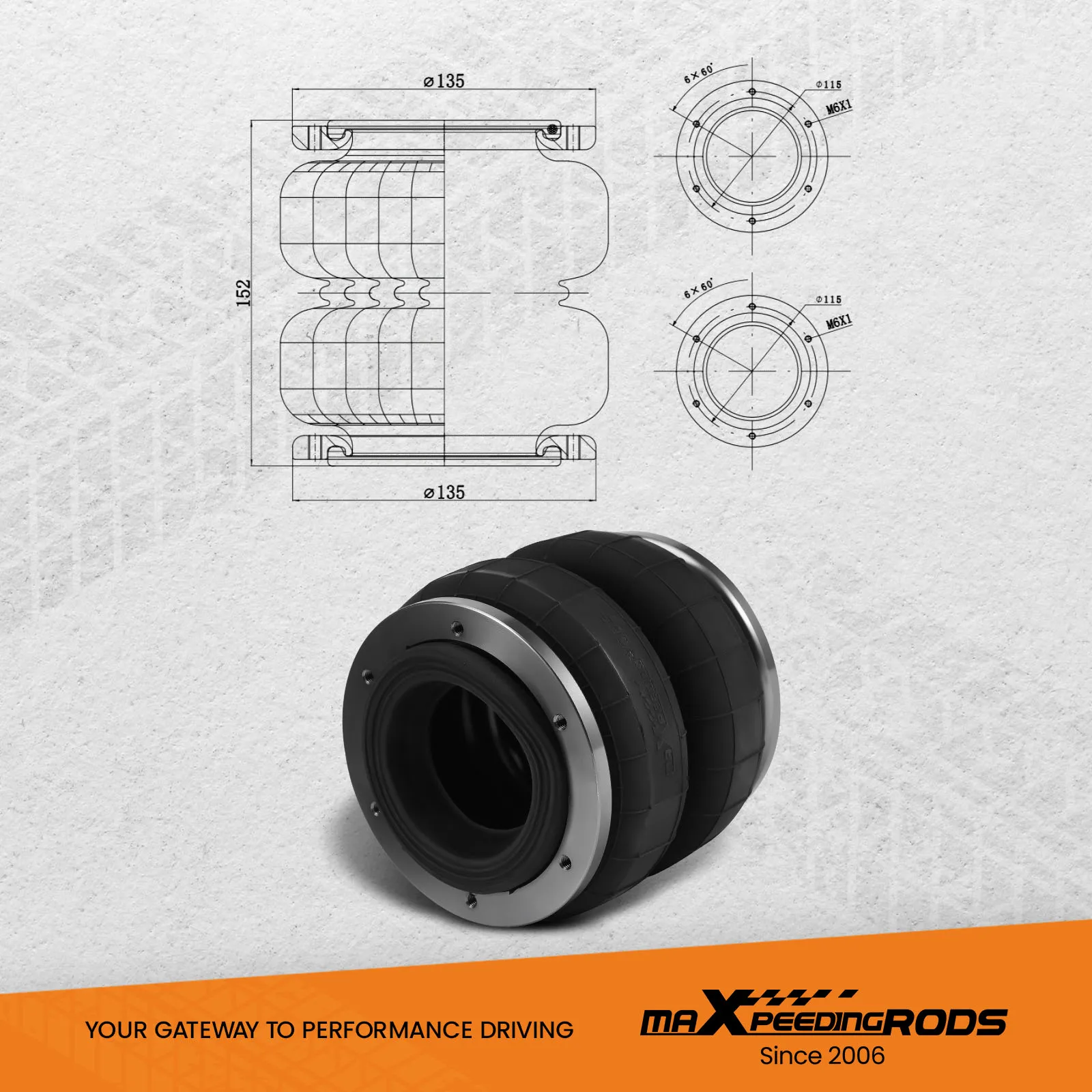 Maxpeedingrods задняя пневматическая подвеска с листовой пружиной вспомогательный