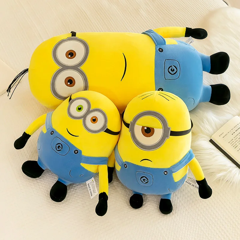 

Cartoon Soft Plush Fill Children's Accompanying Toys Minions Couple Doll Pillow Bed Decoration Gift for Girls On Valentine's Day