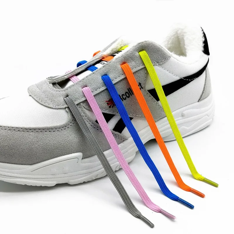 New Elastic Cross Buckle ShoeLaces Fashion Quick  No Tie Shoe Laces Kids Adult Unisex Sneakers Shoelace Lazy Laces Strings