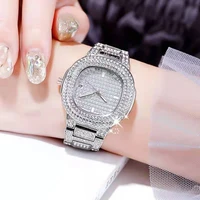 watches for women iced out diamond watch quartz rhinestone cuban watch blinged out watch clock gift wholesale relojes de mujer