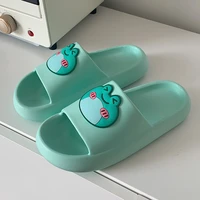 wear cute cartoon frog cool slippers for women summer korean fashion deodorant eva sole home bathroom slippers