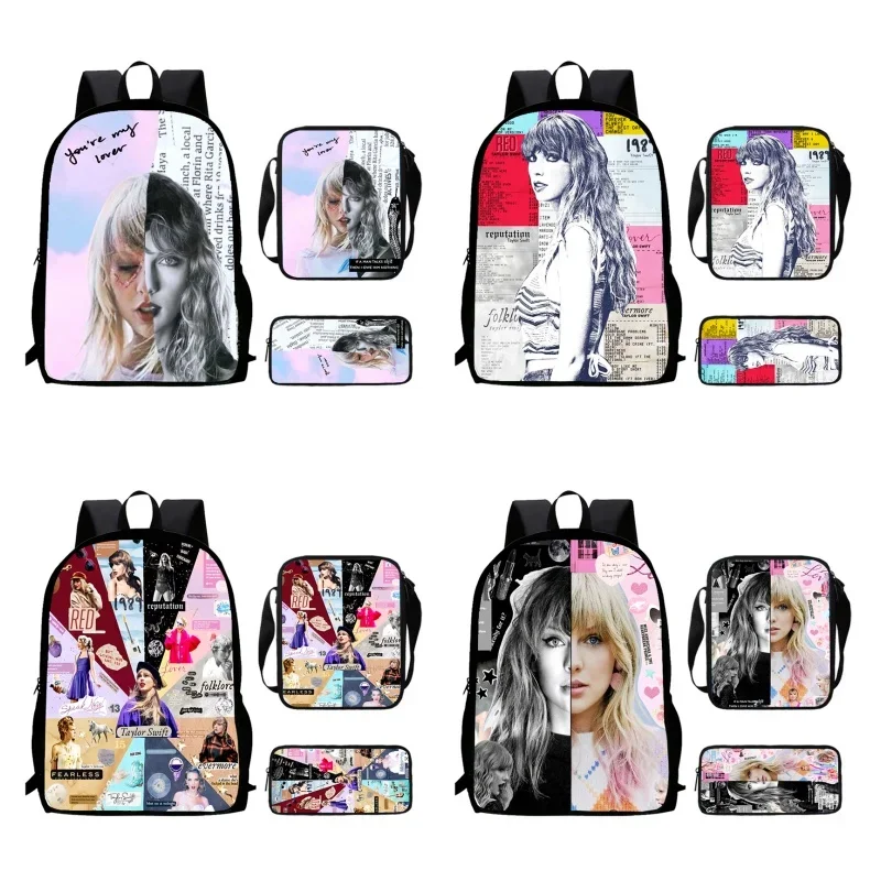 Детский школьный рюкзак Tay-lor Swi-ft с героями мультфильмов и сумкой на плечо