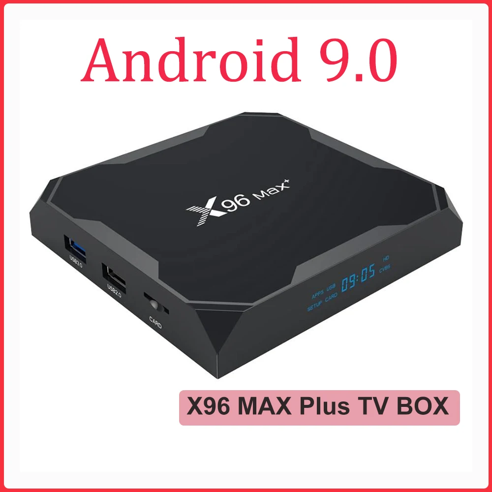 

X96 MAX Plus Smart TV Box Amlogic S905x3 Android 9.0 8K Video Decode TV Box 2.4G+5.8G WiFi Bluetooth 1000Mbps LAN USB3.0 Youtube