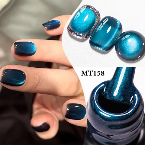 Mtssii магнитный гель-лак Night Elf Cat синий 7 мл