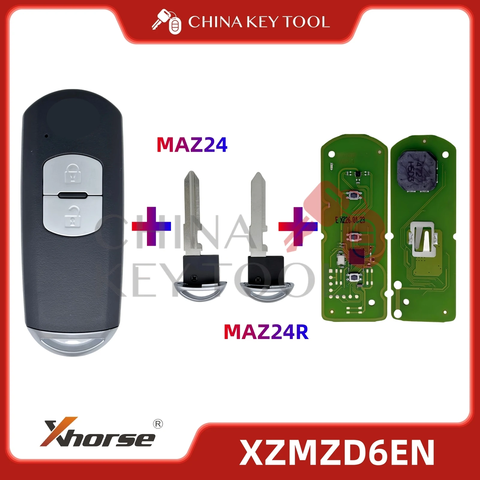 

1 шт. XHORSE XZMZD6EN специальная печатная плата исключительно для моделей Mazda с корпусом ключа с логотипом глобальная версия
