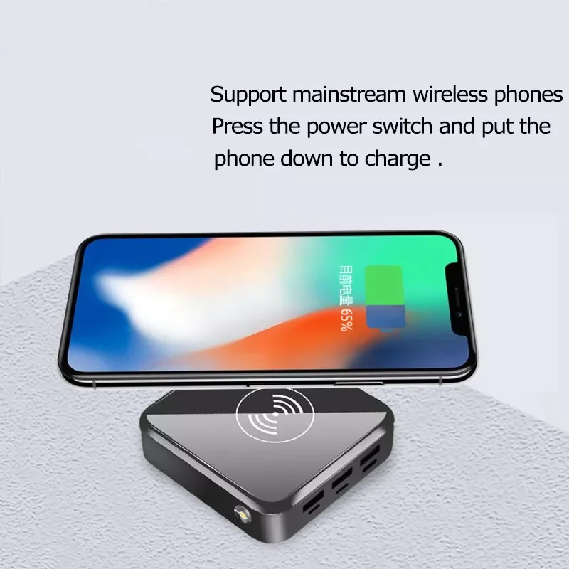 

30000mAh Mini Wireless Power Bank Portable Digital Display Fast Charging External Battery Charger for Xiaomi iPhone