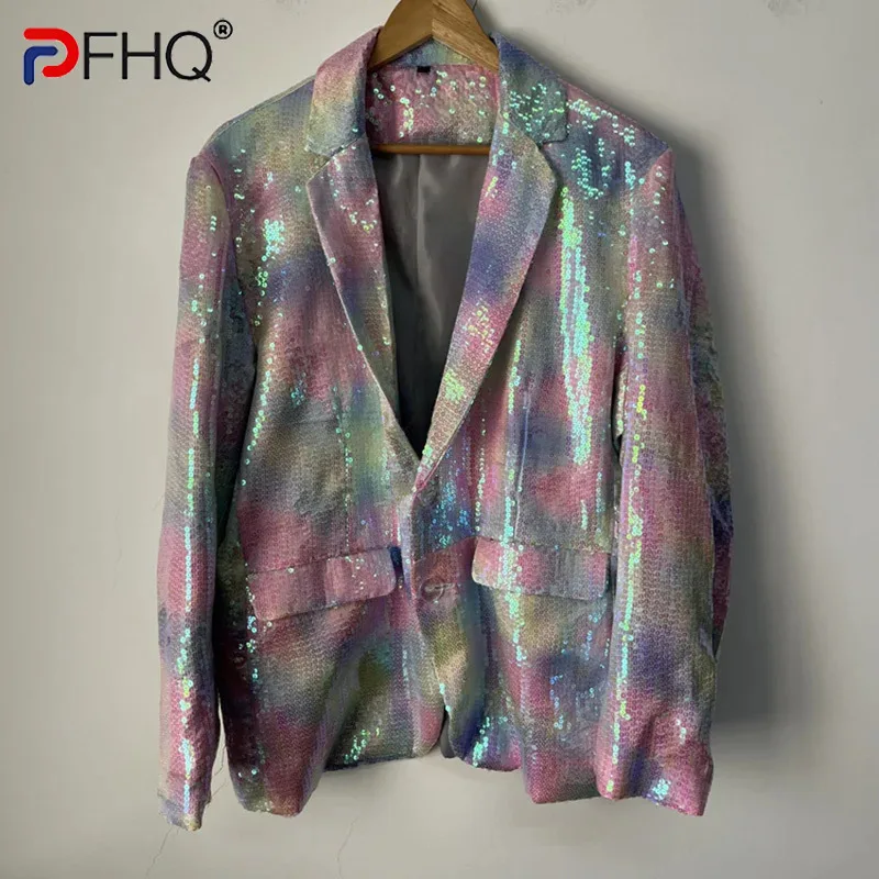 PFHQ модная мужская одежда с блестками индивидуальная нишевая повседневная куртка