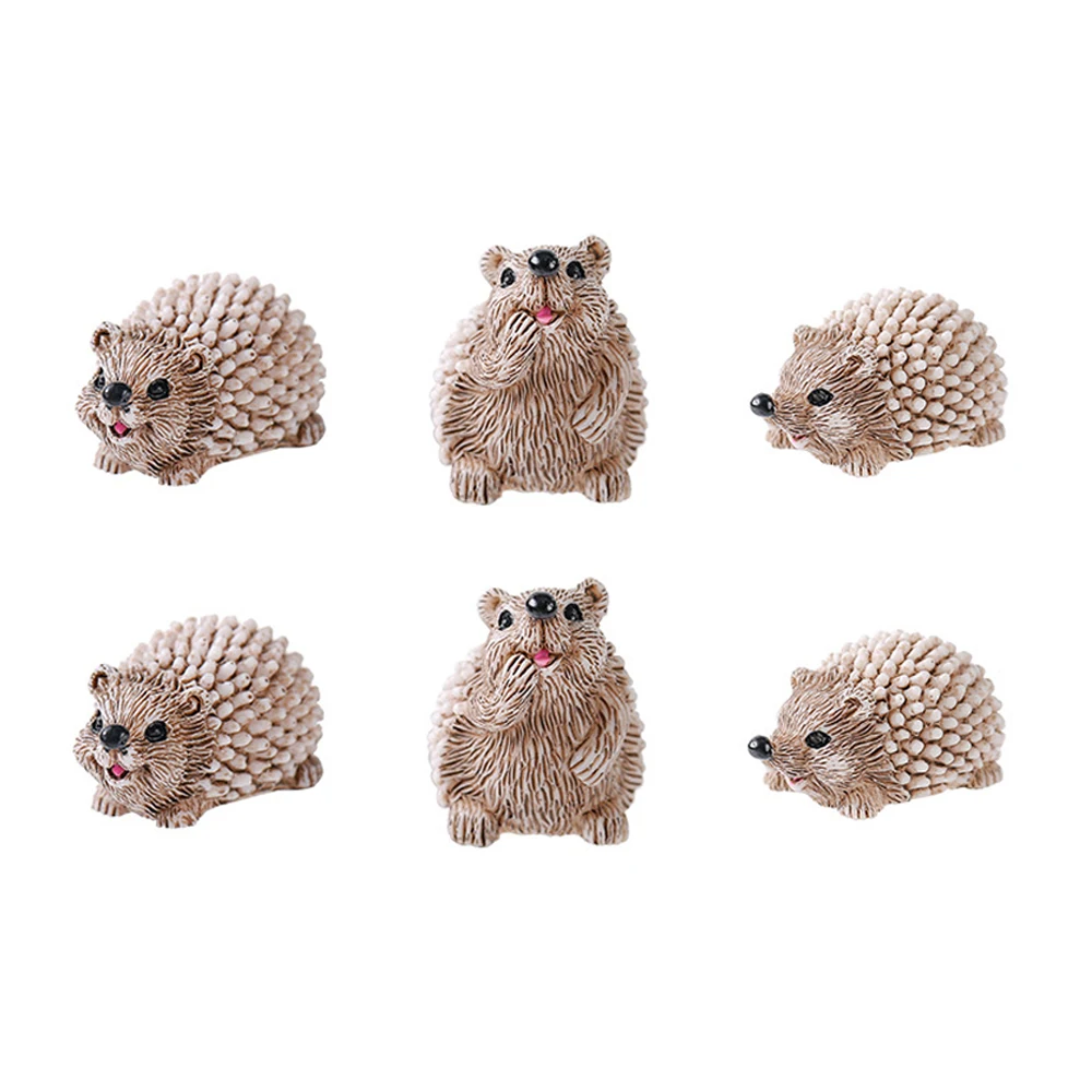 

Миниатюры ежиков из смолы 3/6 шт.